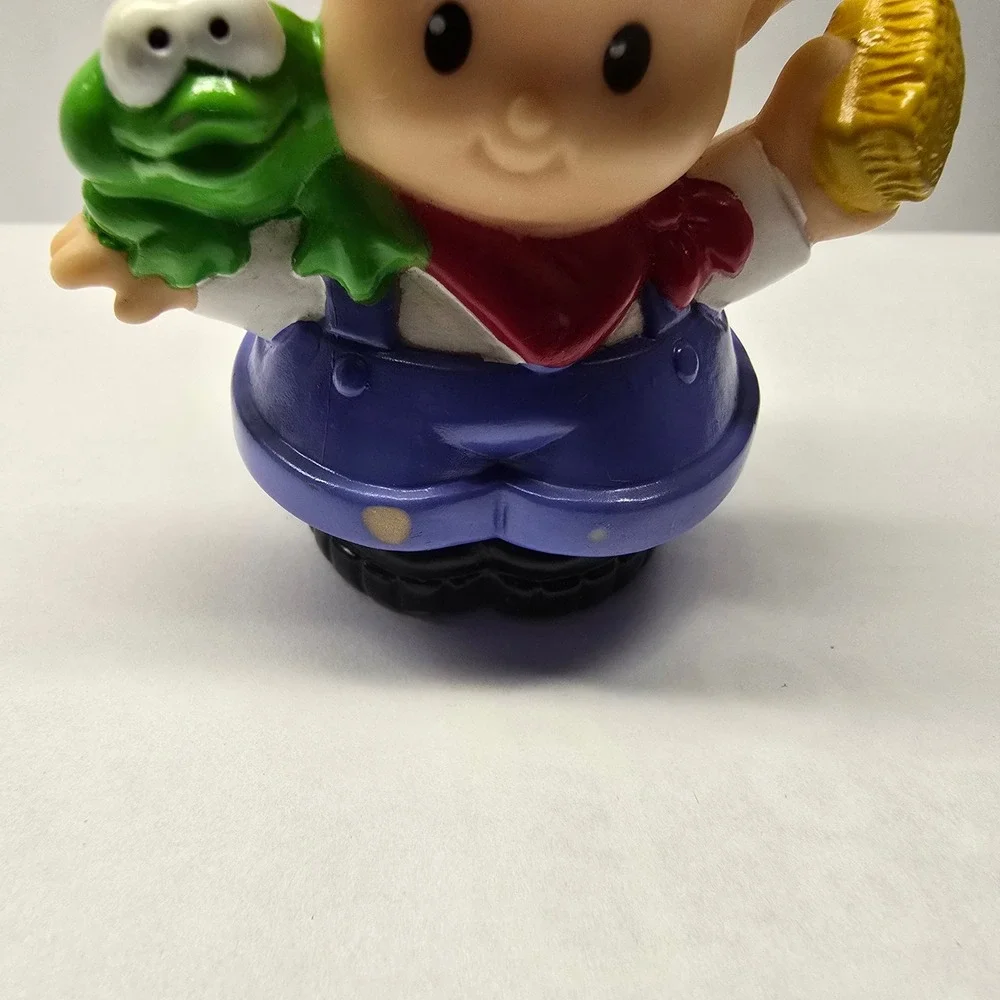 Fisher-Price Little People Eddie Figure 2005 Frog Sponge Boy Blue Yellow Vintage
